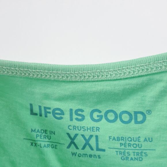 Life Is Good Crusher Tank Top XXL Tie Dye Just Add Water Kayak Sleeveless Green - Picture 3 of 8